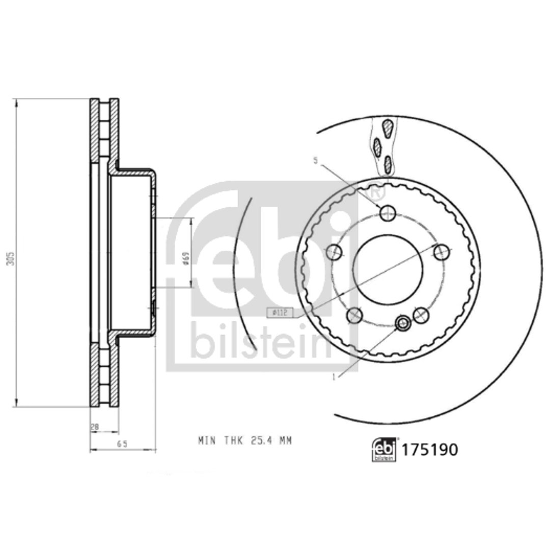 Tarcza hamulcowa FEBI BILSTEIN 175190