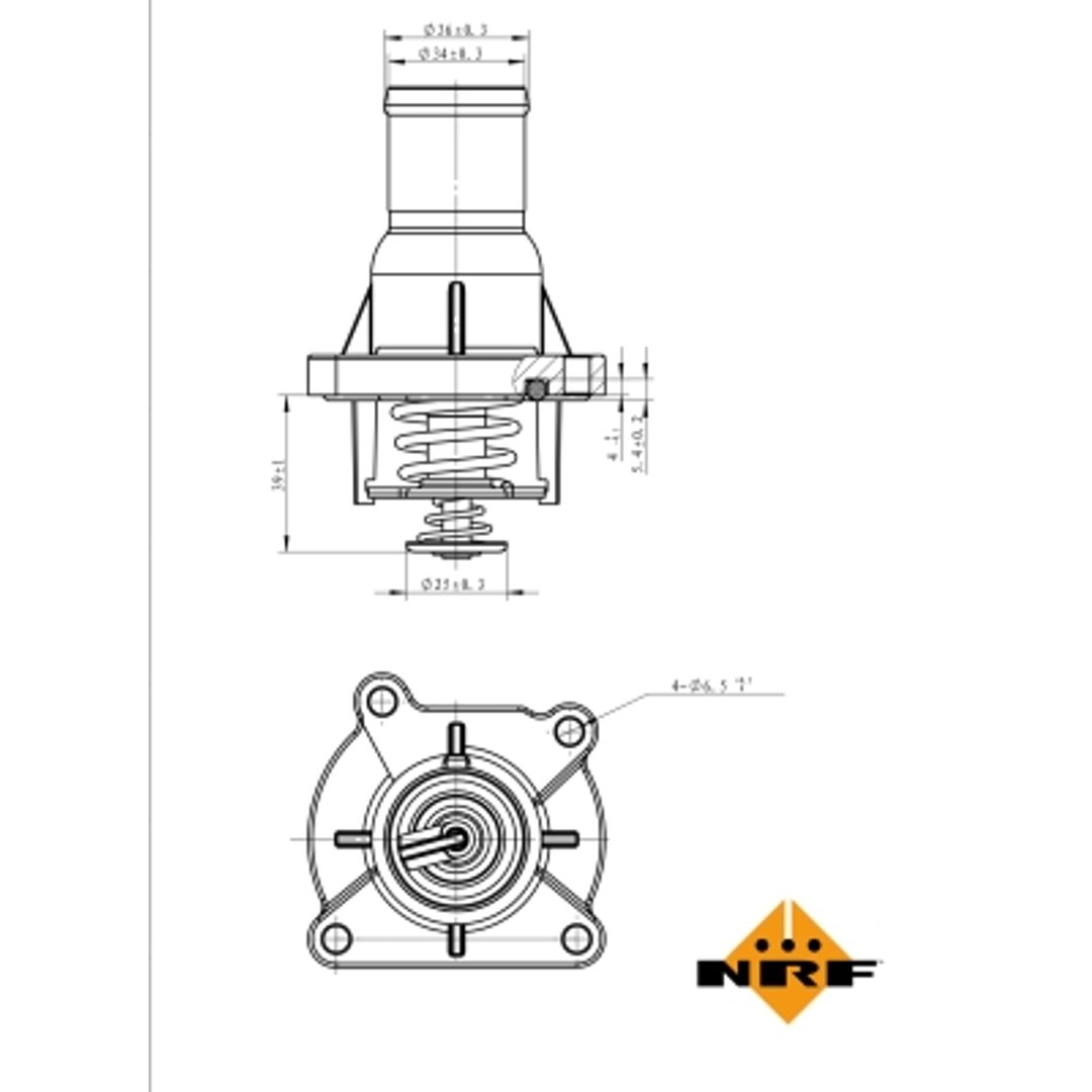 Termostat, płyn chłodzący NRF 725046