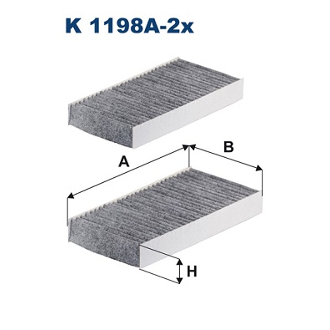 FILTRON Filtr kabiny węglowy K1198A-2x