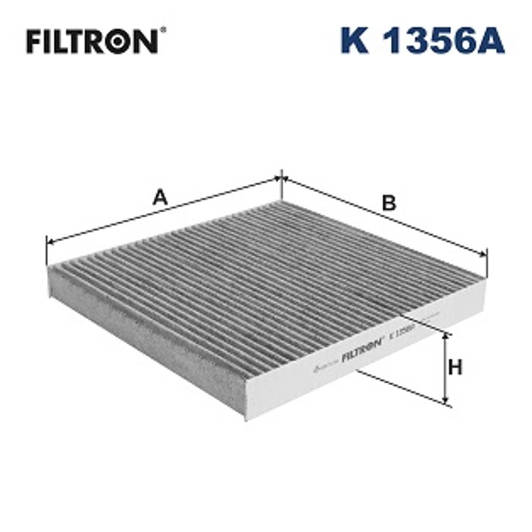 Filtr, wentylacja przestrzeni pasażerskiej Filtron K 1356A