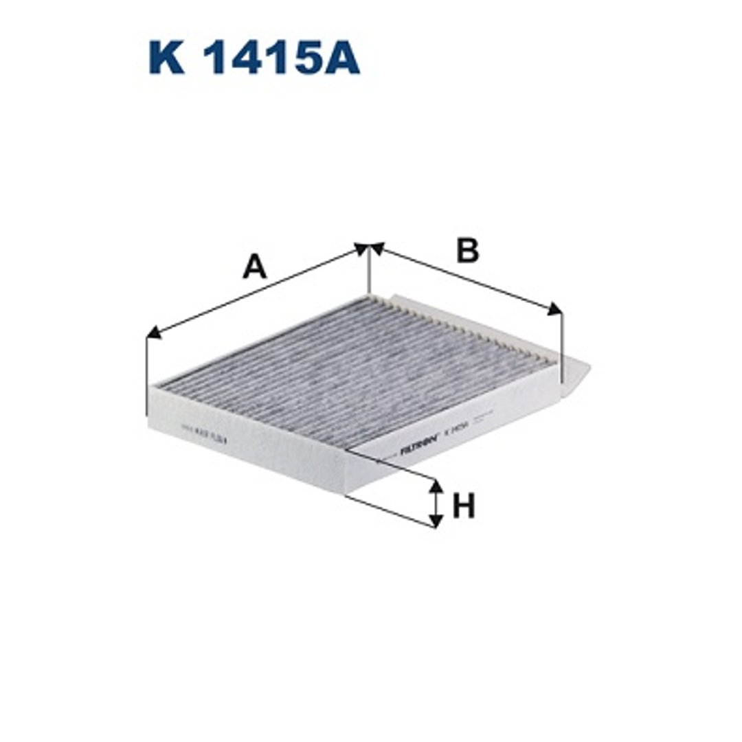 Filtr, wentylacja przestrzeni pasażerskiej Filtron K 1415A