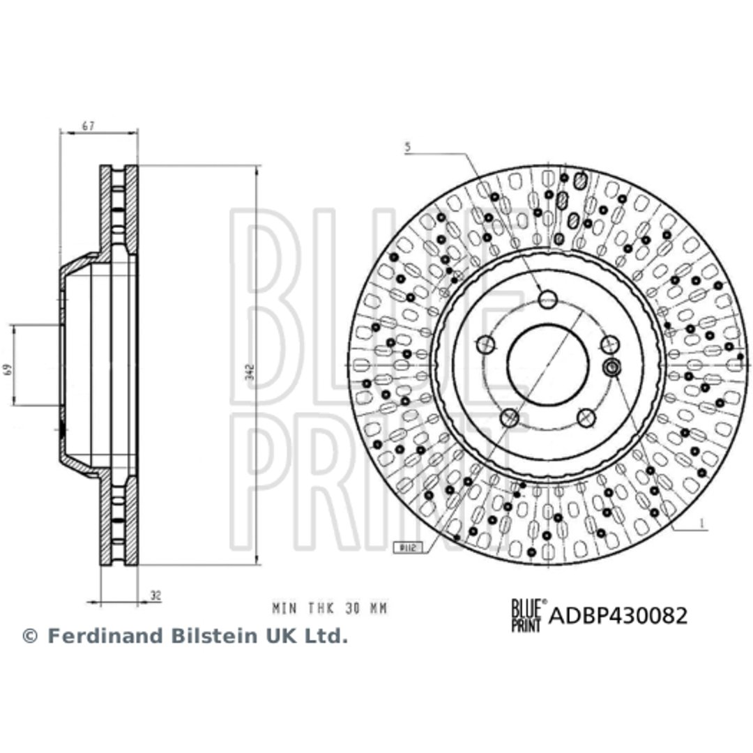 Tarcza hamulcowa Blue Print ADBP430082