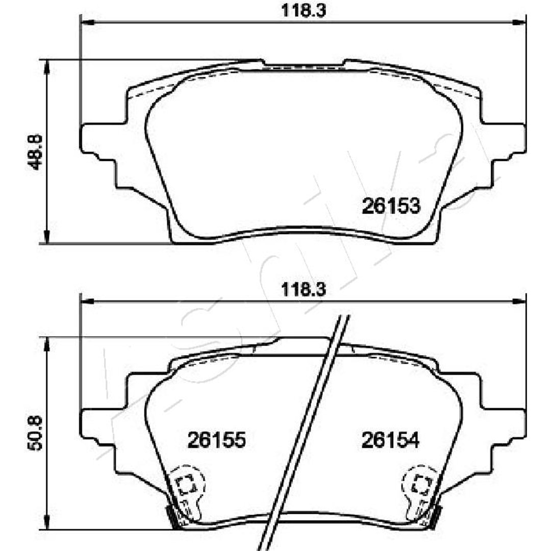 Klocki hamulcowe - komplet ASHIKA 51-02-263