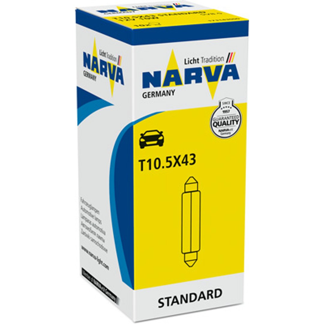 NARVA ŻARÓWKA 10W 12V SOFITOWA NARVA 173143000 10W12VSV85 173143000
