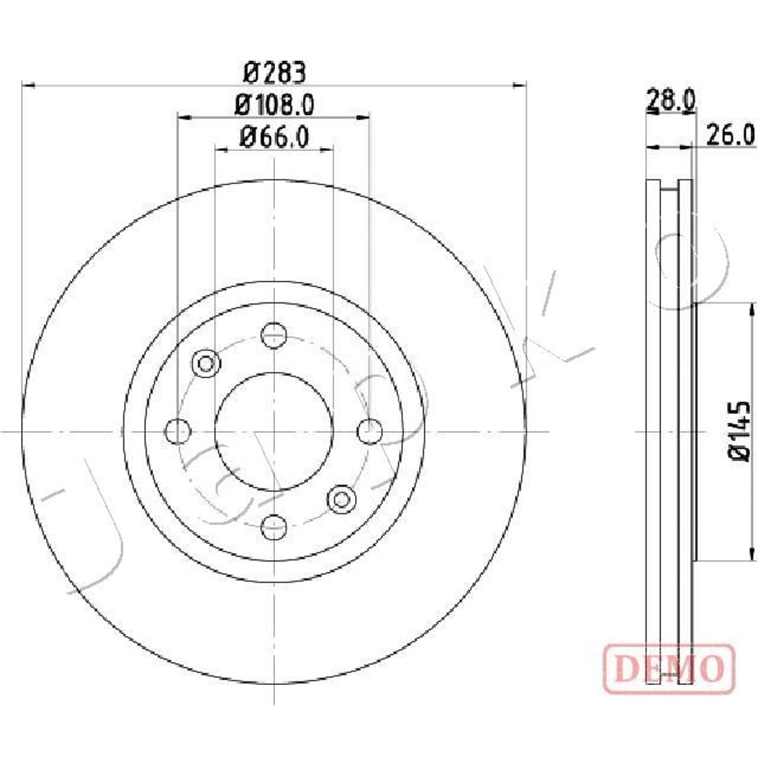 Tarcza hamulcowa JAPKO 600627C