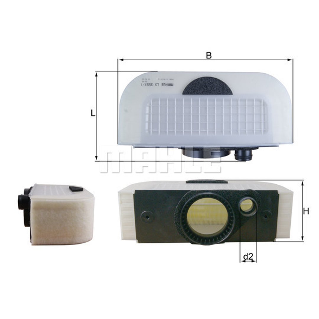 Filtr powietrza MAHLE LX 3557/1