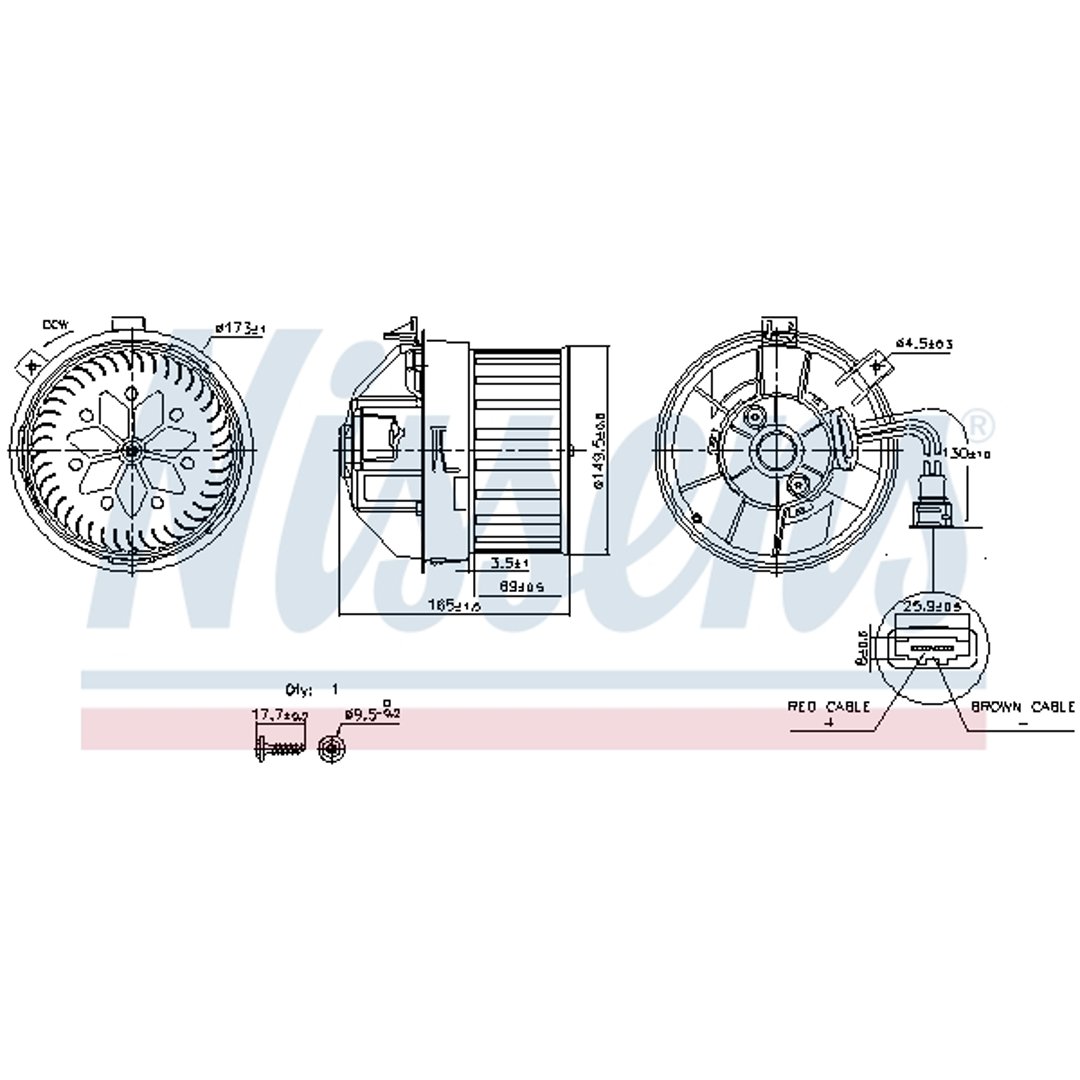 Wentylator wewnętrzny Nissens 87628