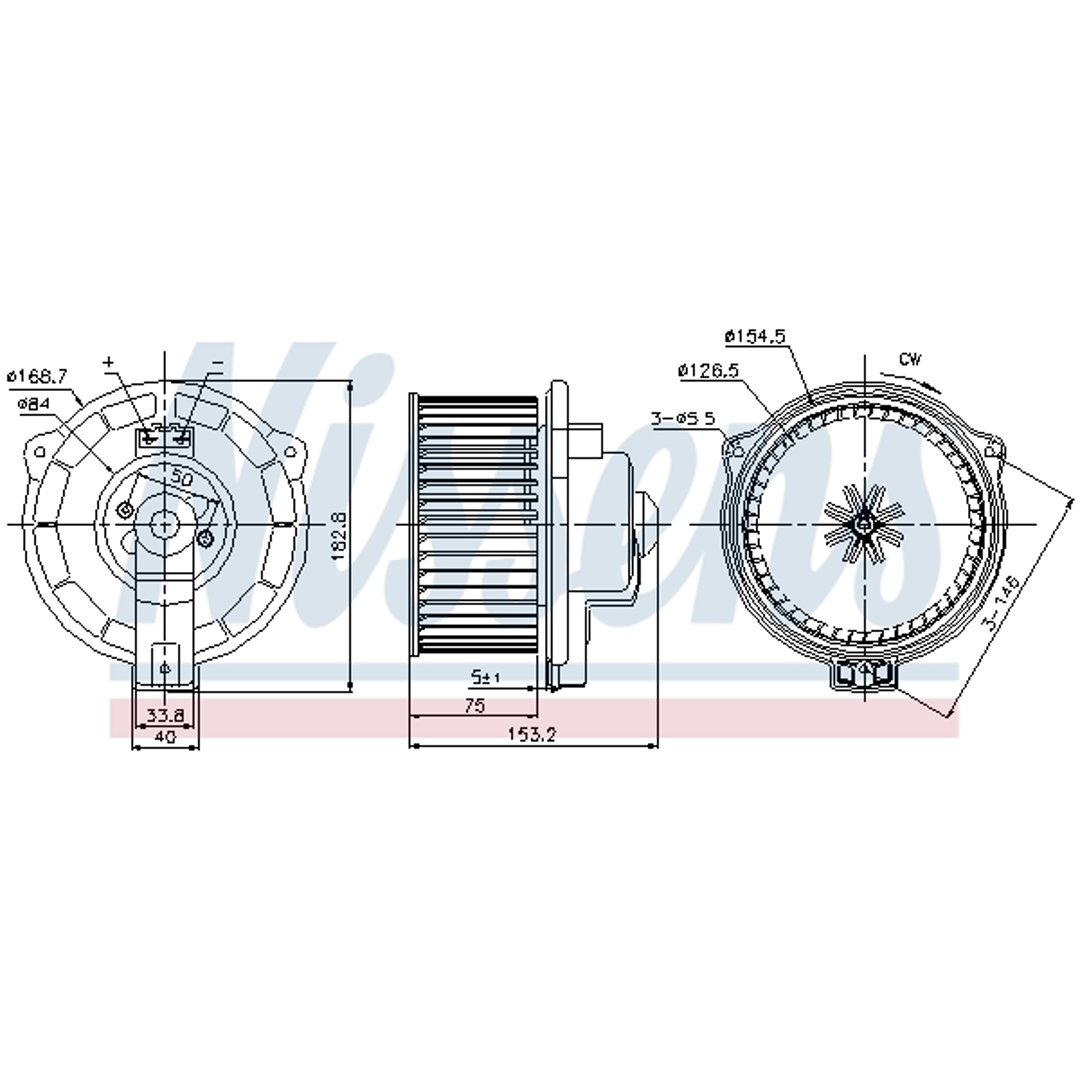 Wentylator wewnętrzny Nissens 87107