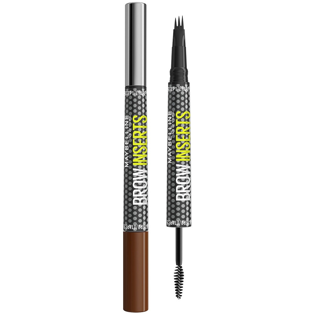 Maybelline Brow Insert pisak do brwi z żelem utrwalającym 04 Medium Brown