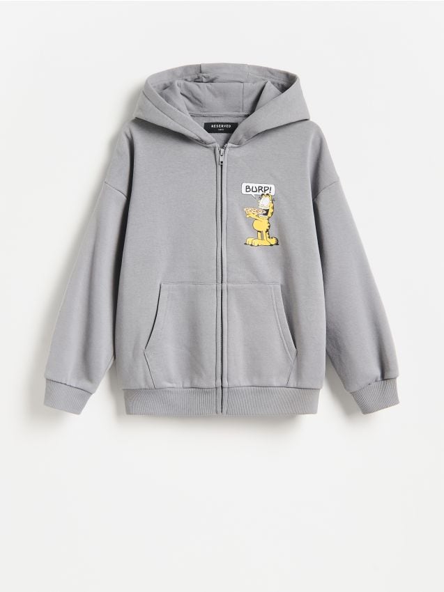 Reserved - Bluza GARFIELD - ciemnoszary