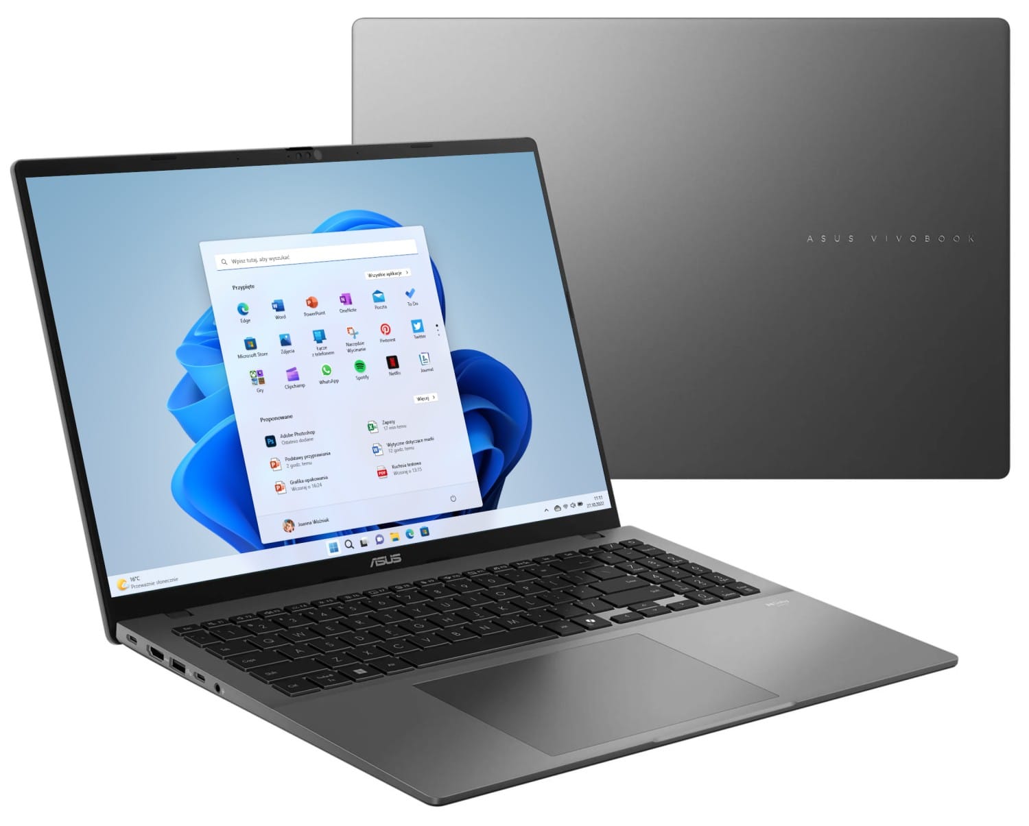 ASUS Vivobook S16 S3607AA-SH035W - Ultra 5 325 16'' OLED 16GB 512GB W11H Szary 90NB1732-M005S0