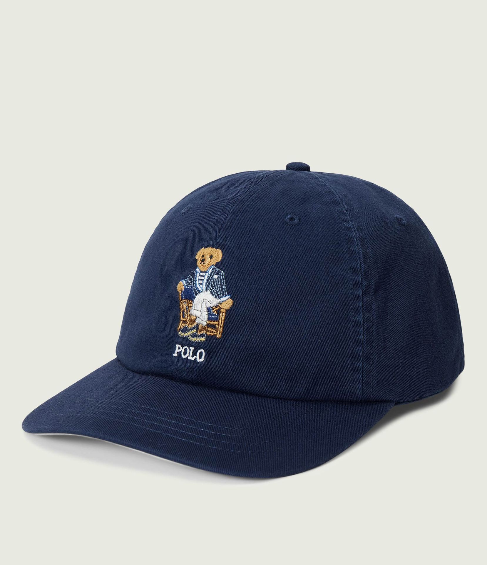 POLO RALPH LAUREN Bejsbolówka z dodatkiem skóry