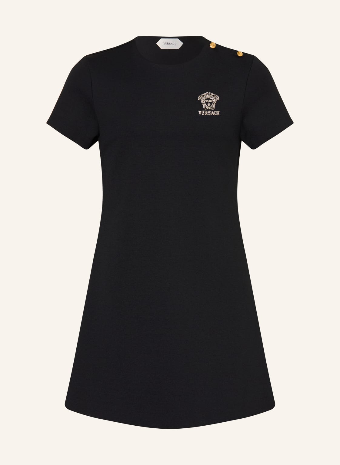 Versace Sukienka Z Dżerseju schwarz