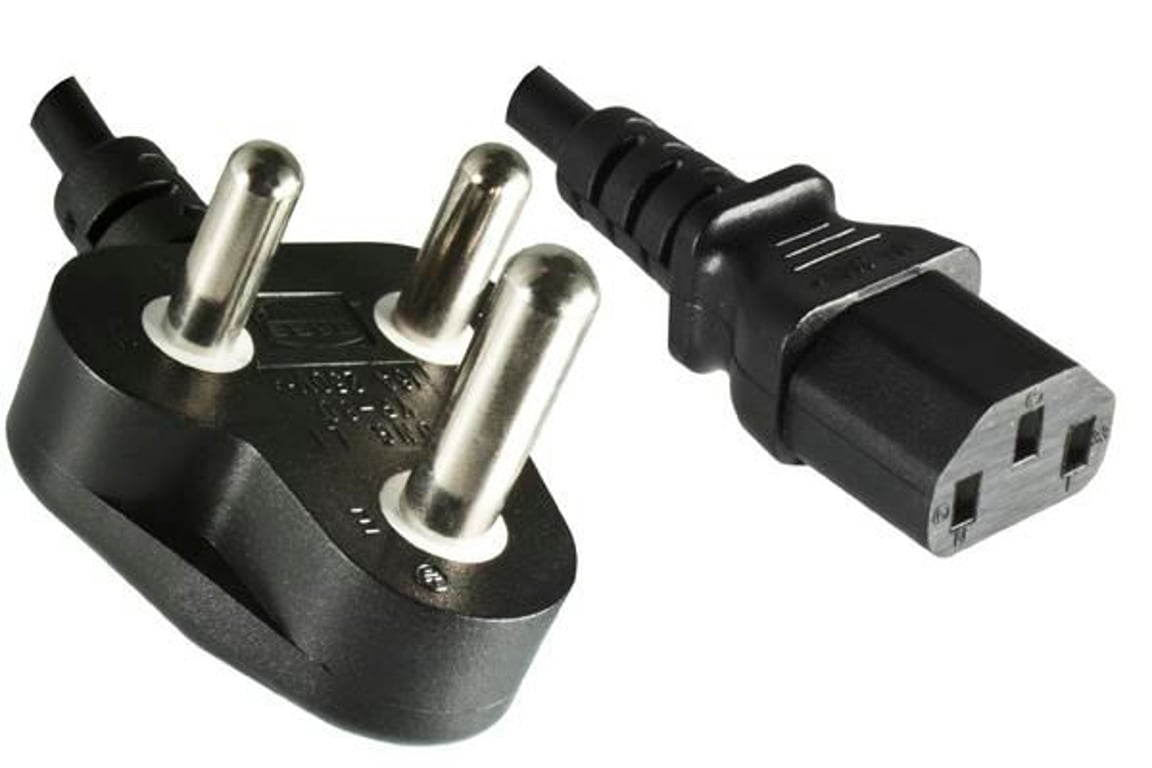 Microconnect Power cord South Africa Type B+C - C13, black, Big Plug, H05VV-F 3G 0.75 mm², 10A-250V, 1.8 m Czarny 0,5 m C13 panel
