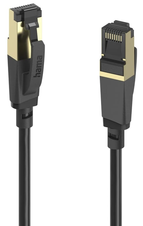 Hama 00202000 kabel sieciowy Czarny 0,5 m Cat8 S/FTP (S-STP)