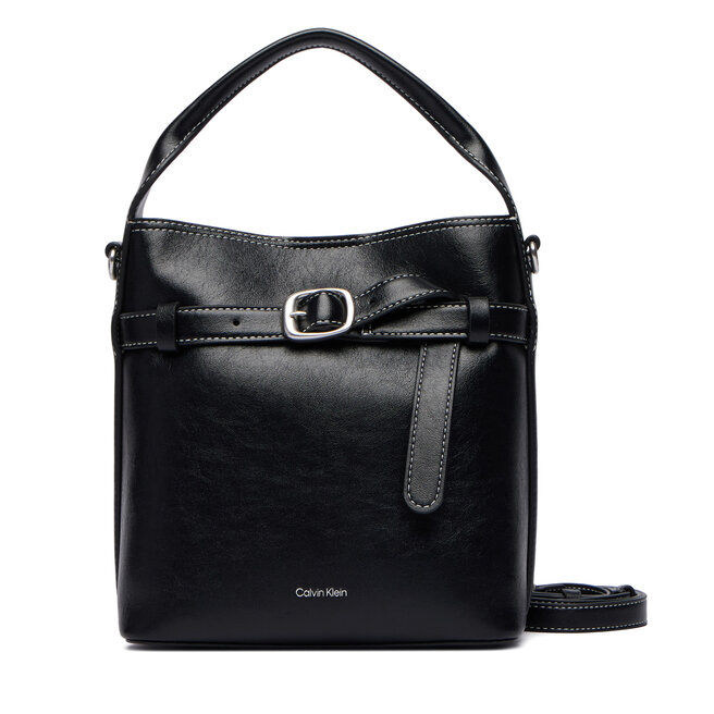 Torebka Calvin Klein Buckle Mini Bucket Crossbody LV04F3550G Czarny