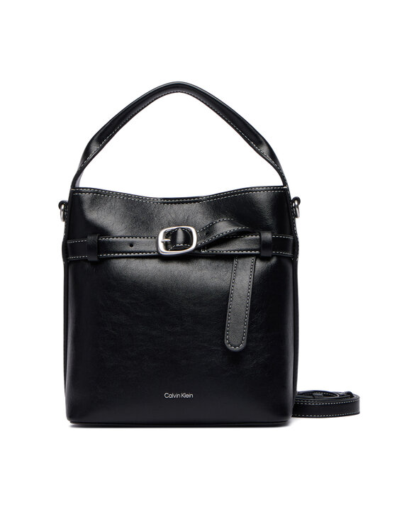 Calvin Klein Torebka Buckle Mini Bucket Crossbody LV04F3550G Czarny