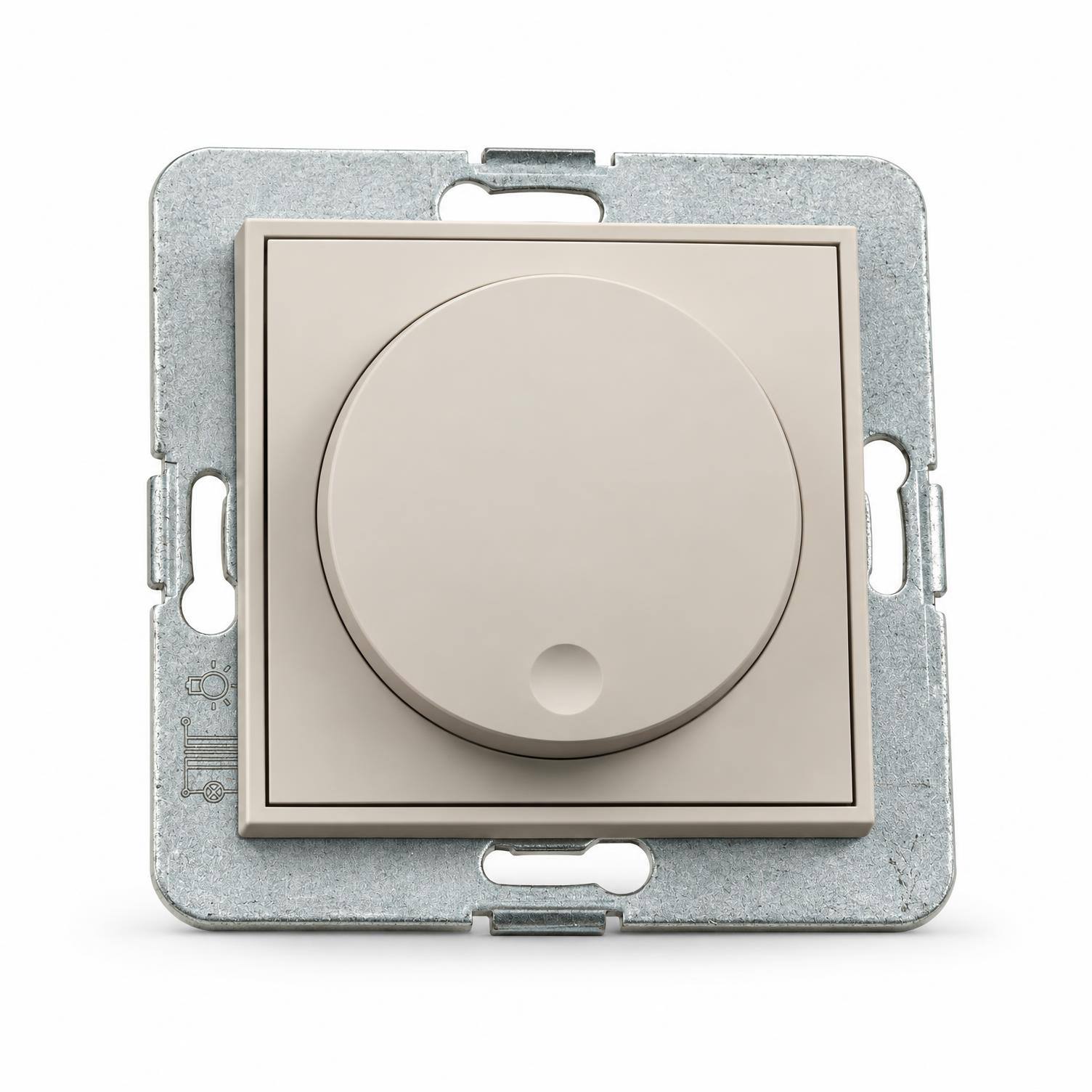 Karlik Mechanizm elektronicznego regulatora oświetlenia przyciskowo-obrotowego do lamp LED MINI taupe 60MRO-2