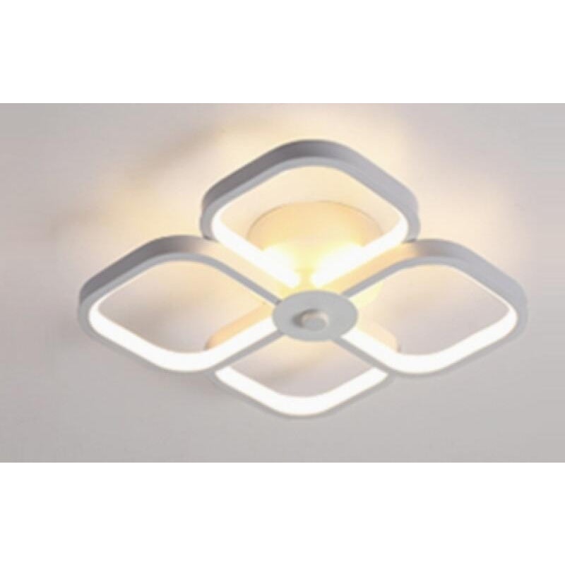 Nowoczesna lampa sufitowa LED – Wyjątkowy i kreatywny design – Biała, odpowiednia do korytarzy, salonów, sypialni, kuchni i biur (światło trójkolorow
