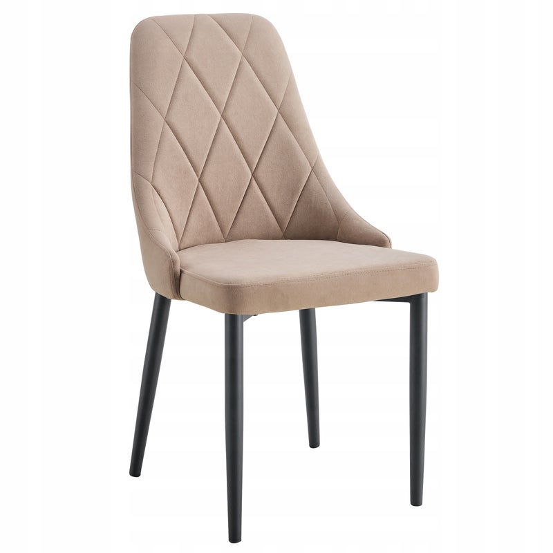 Krzesło tapicerowane salon welurowe nowoczesne glamour KT201 Eva 2 taupe
