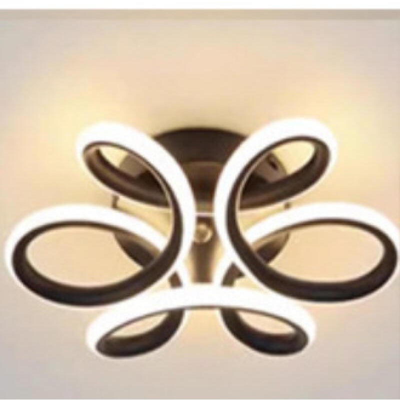 Nowoczesna lampa sufitowa LED – Wyjątkowy i kreatywny design – Czarna, odpowiednia do korytarzy, salonów, sypialni, kuchni i biur (światło trójkoloro