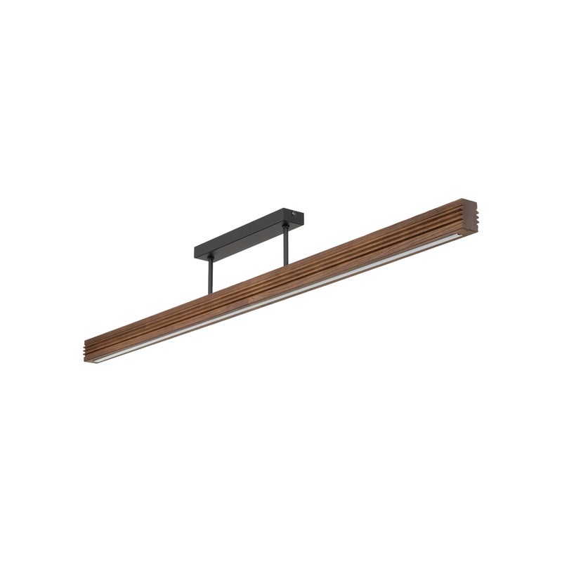 Lampa Led Sufitowa Tk Lighting Viga Orzech Drewniana Belka Ryflowana