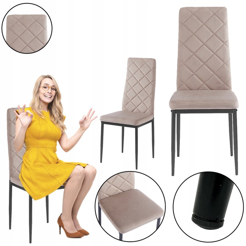Nowoczesne krzesło kuchnia jadalnia salon tapicerowane Mark II KT117 taupe
