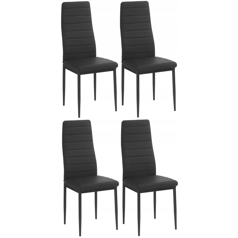 4szt. nowoczesne krzesło kuchnia salon tapicerowane 4x Mark II KT115 czarne