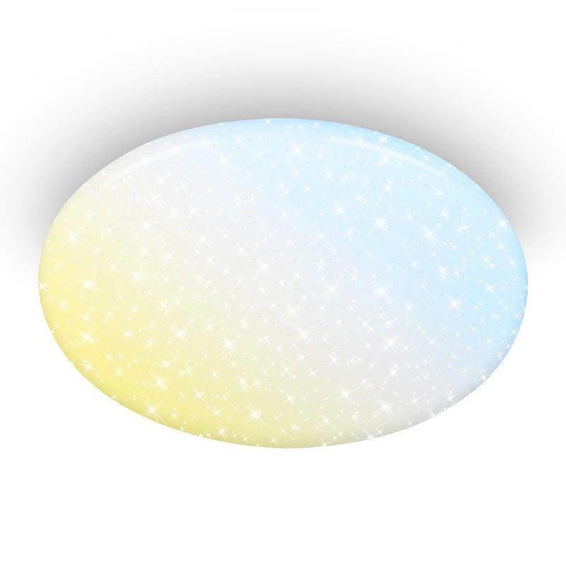Lampa sufitowa LED Briloner Verb, ściemnialna, sterowana pilotem, regulacja temperatury barwowej CCT, ultra jasna, biała, Ø56 x 10 cm