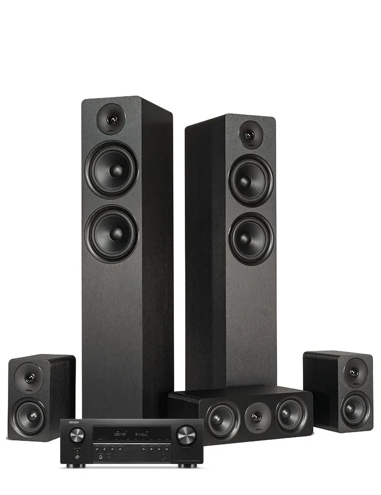 Zestaw Denon AVR-S670H + Wilson Scenix — Kino domowe 5.0 z Bluetooth, Czarny