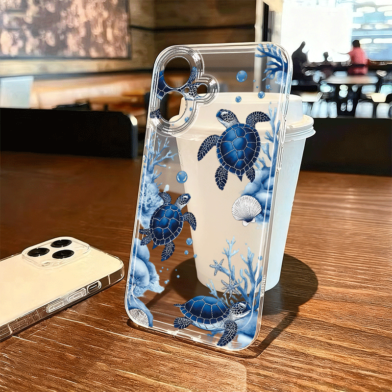 TEMU Etui na telefon - Wzór żółwia głębinowego, kompatybilne z Iphone 17, 16, 15, 14, 13, 12, 11 Pro Max, X, XS, XR, XS Max, 7, 8, 6, 6S Plus, z