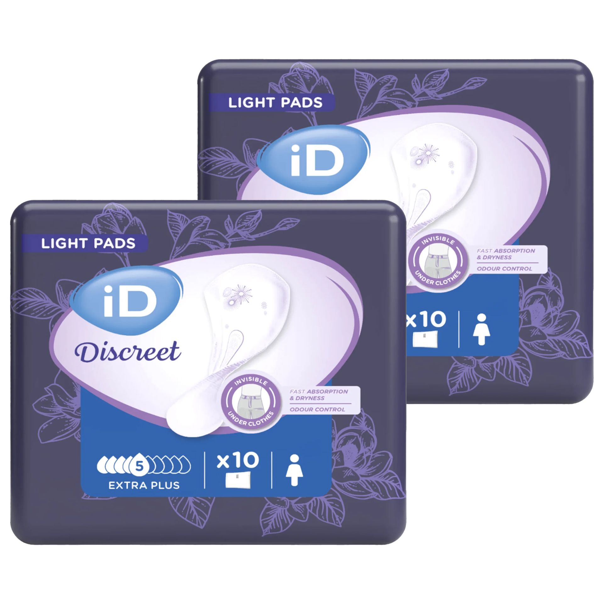 Wkładki urologiczne iD Discreet Extra Plus, 2 x 10 sztuk
