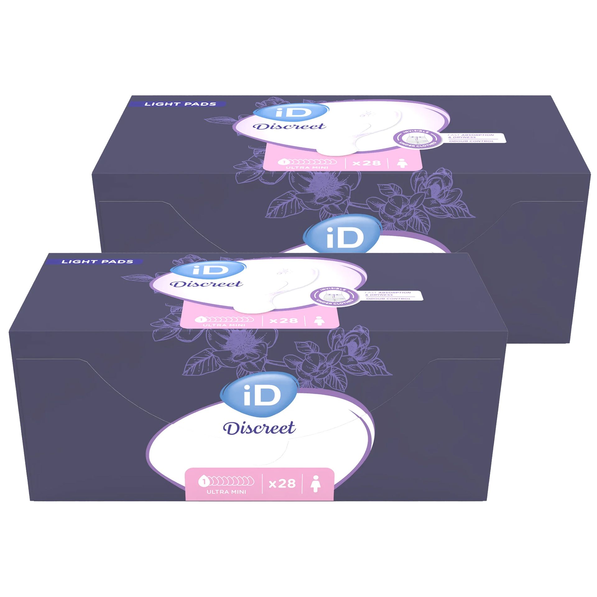 Wkładki urologiczne iD Discreet Ultra Mini, 2 x 28 sztuk