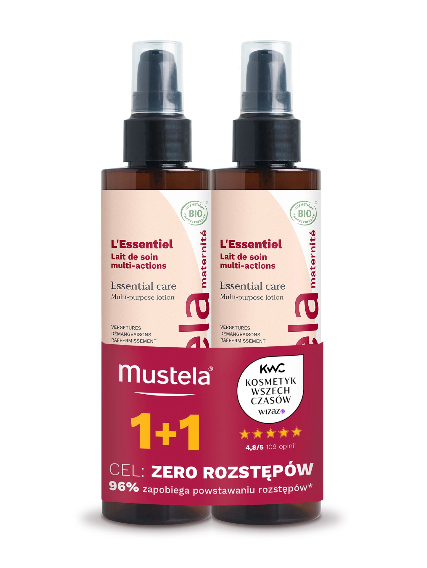 Mustela Maternite Essential Care Mleczko multifunkcyjne, 2 x 200 ml
