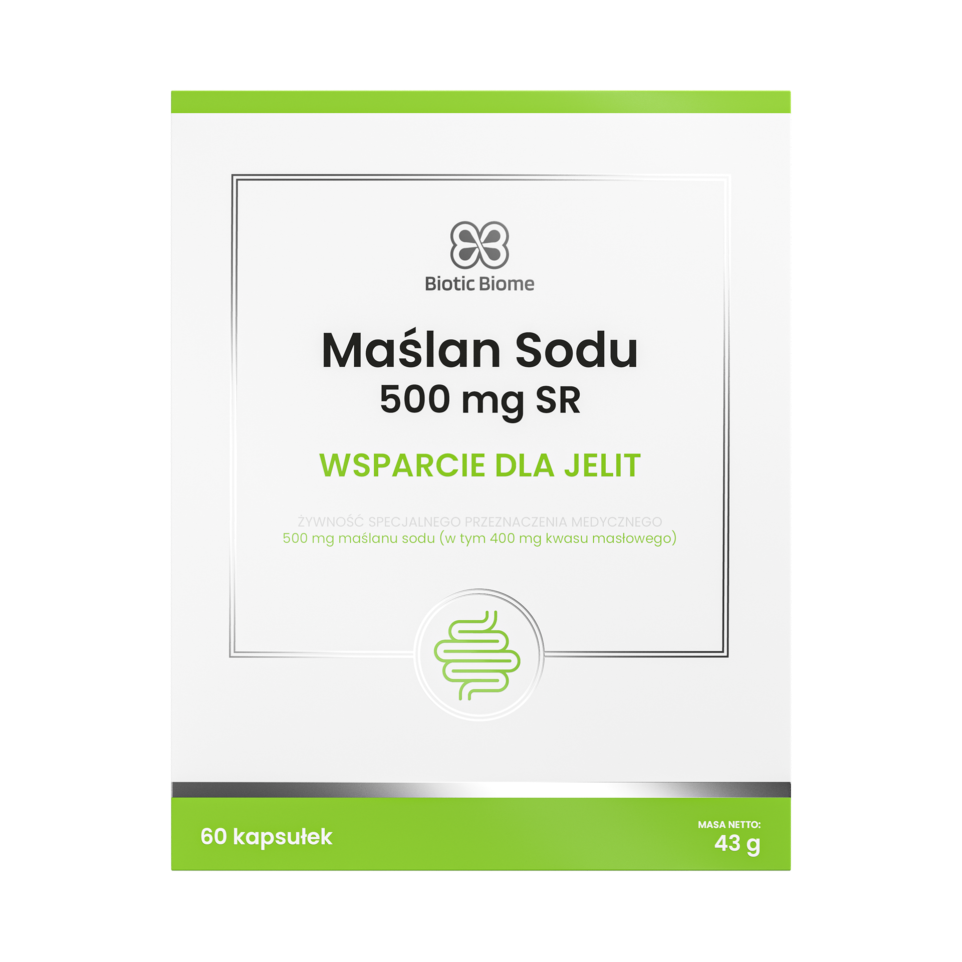 Biotic Biome Maślan sodu 500 mg SR, kapsułki, 60 sztuk