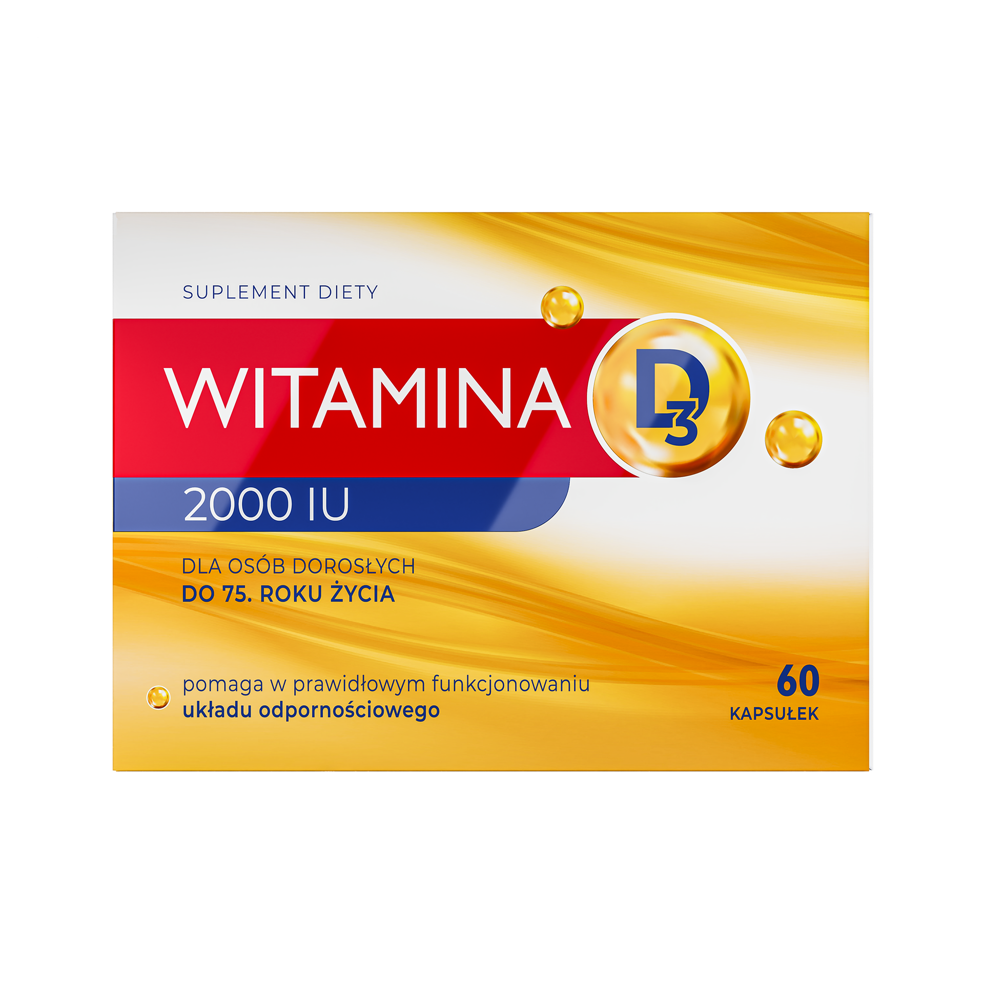 Witamina D3 2000 IU, kapsułki, 60 sztuk