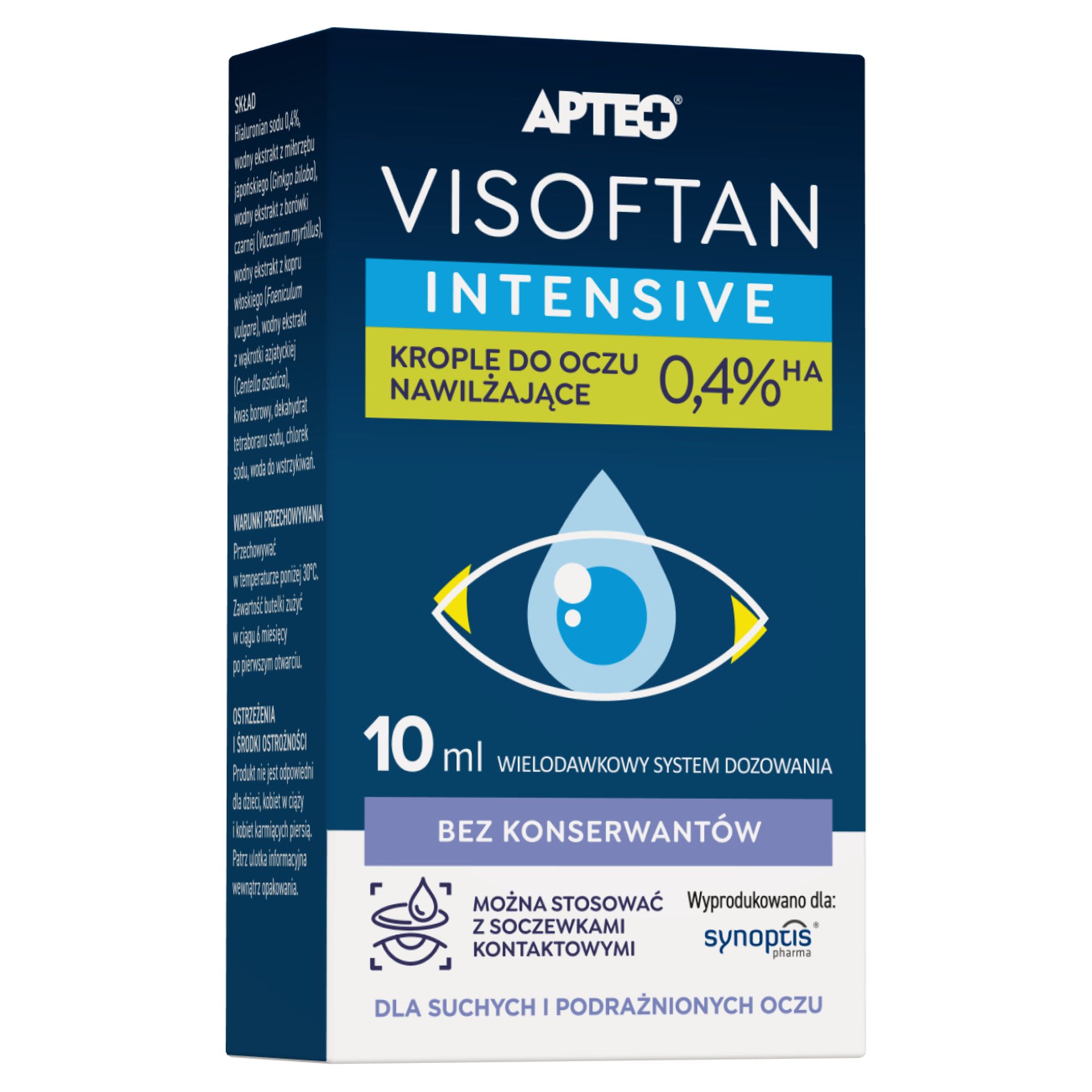 Apteo, Visoftan Intensive, krople do oczu, 10 ml