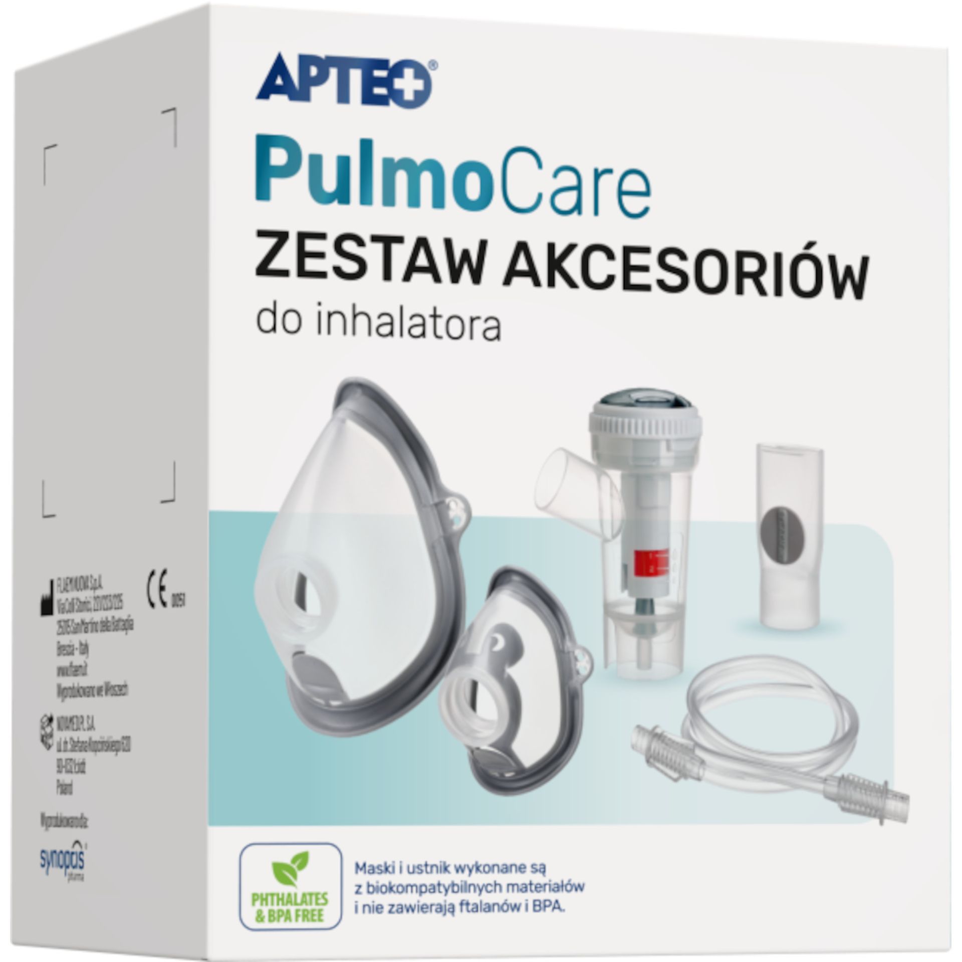 Apteo, PulmoCare, Zestaw akcesoriów do inhalatora, 1 sztuka