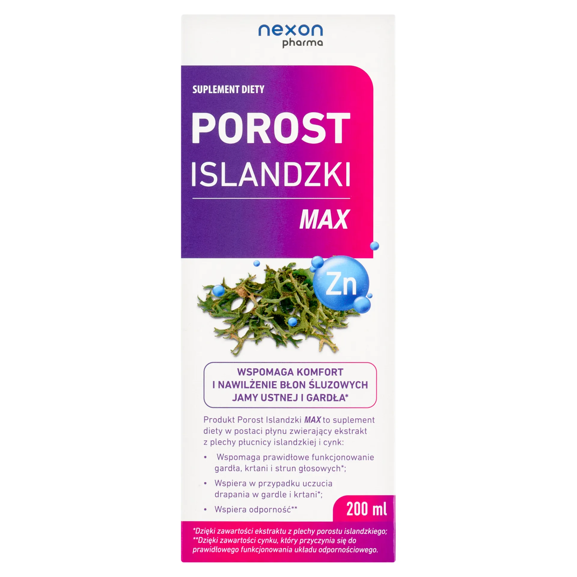 Porost Islandzki Max syrop, 200 ml