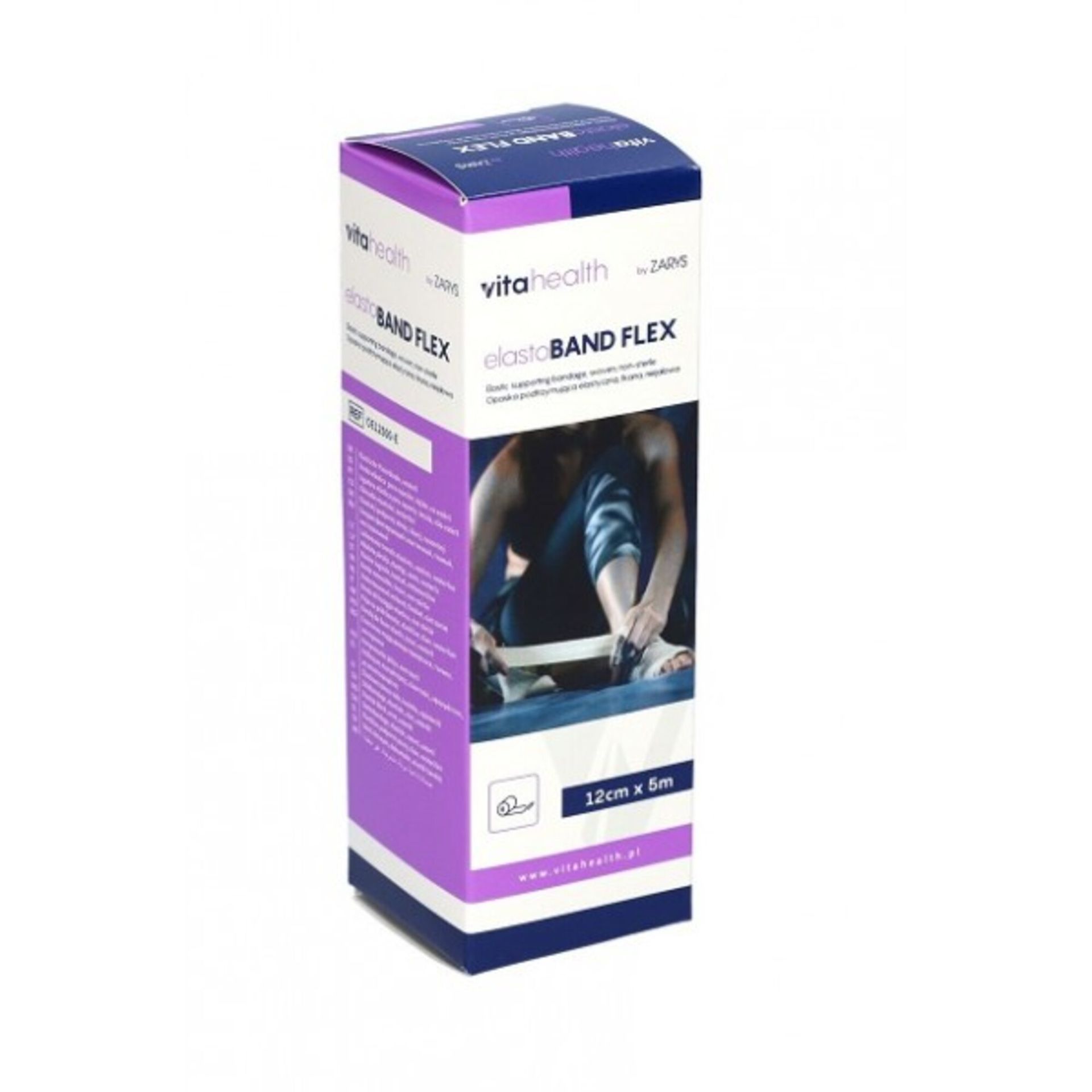 ElastoBAND FLEX, opaska elastyczna z zapinką niejałowa, 12 cm x 5 m, 1 sztuka