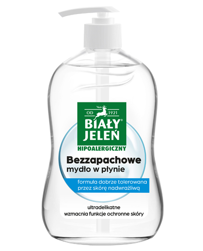 Biały Jeleń Hipoalergiczny, mydło w płynie bezzapachowe, 500 ml