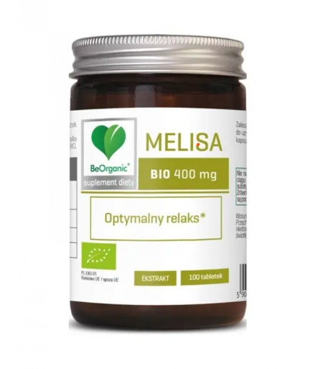 BeOrganic, Melisa BIO 400 mg, tabletki, 100 sztuk