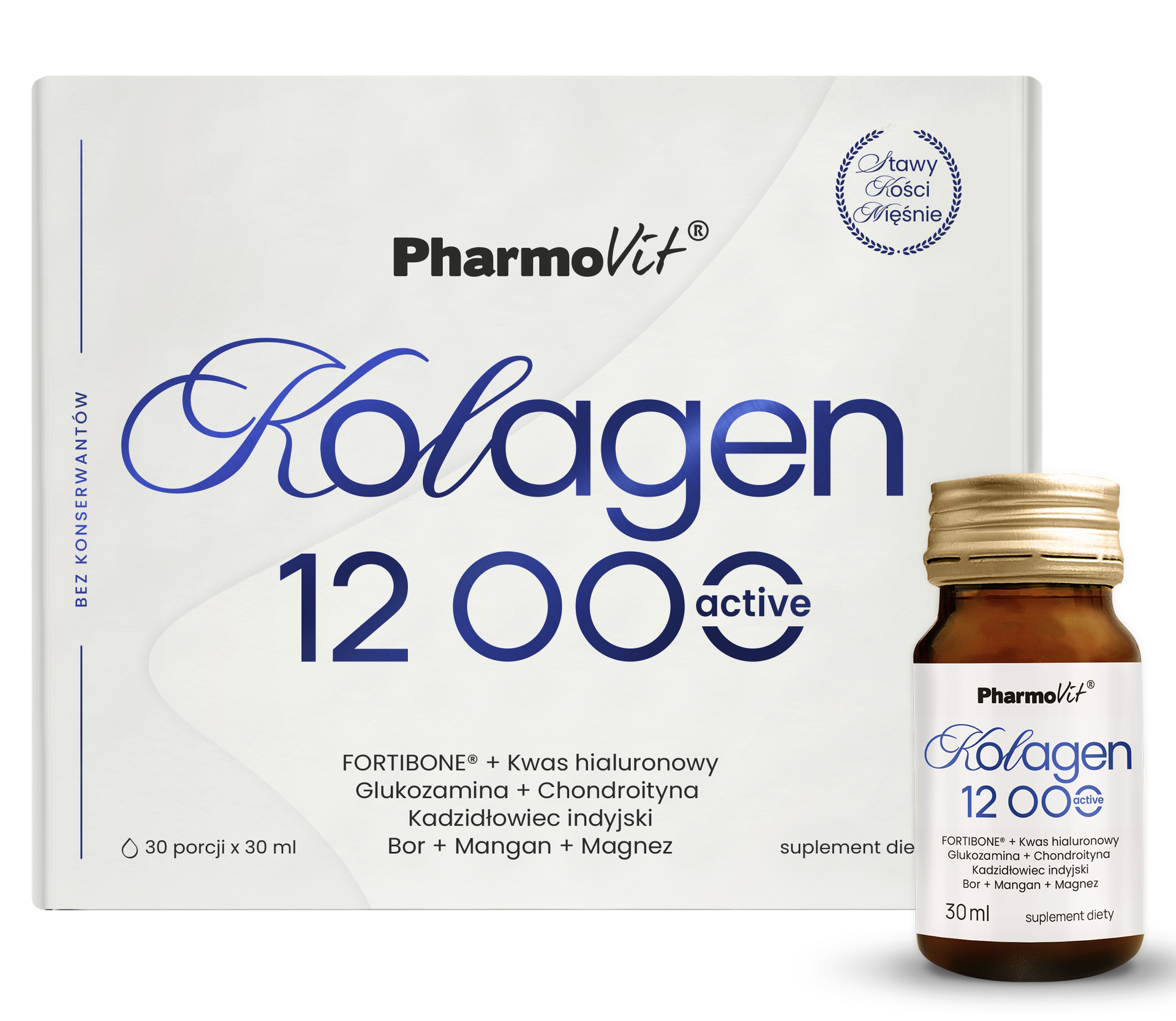 Pharmovit, Kolagen 12000 Active, shot, 30 sztuk x 30 ml