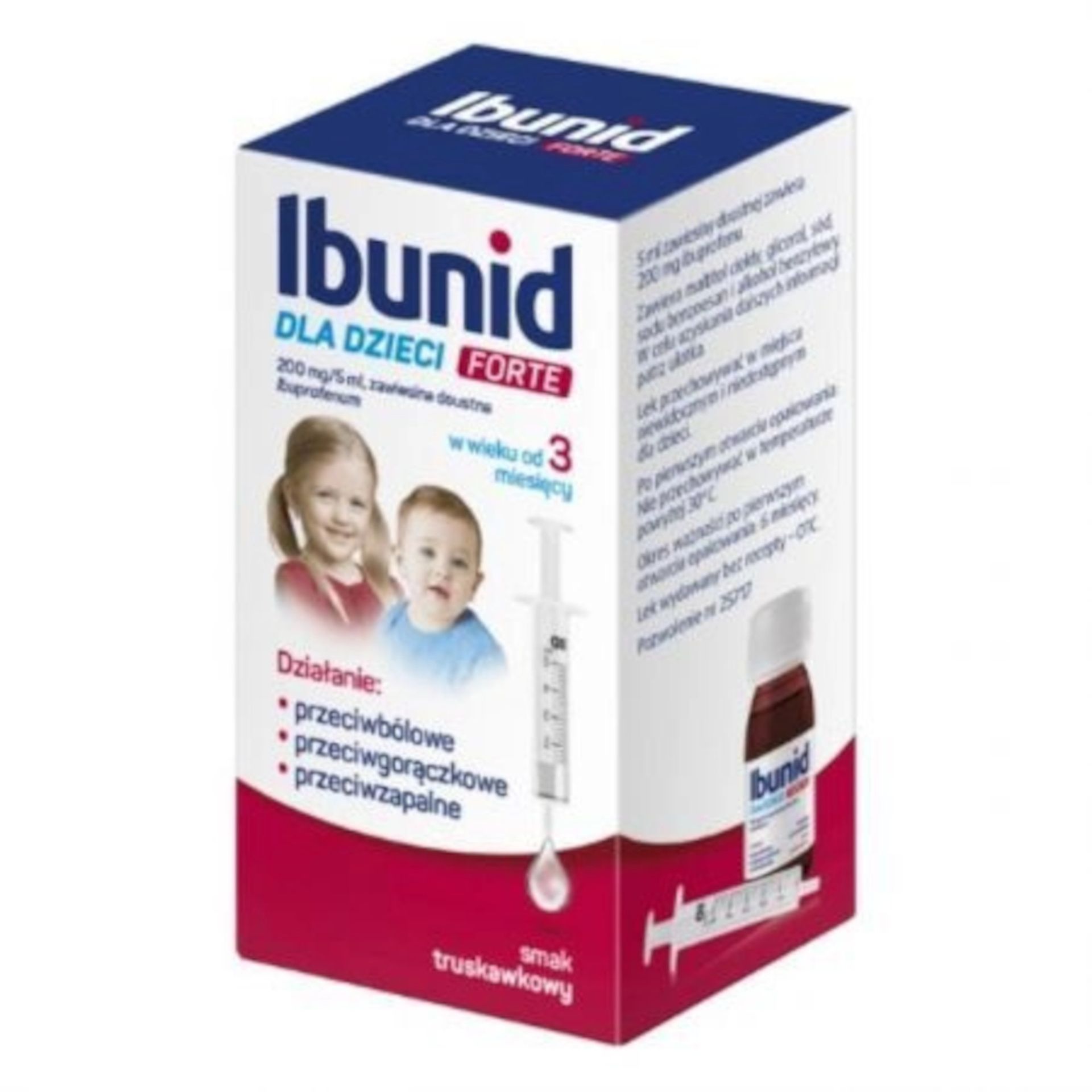 Ibunid dla dzieci Forte, 200 mg/5 ml, zawiesina doustna, 100 ml