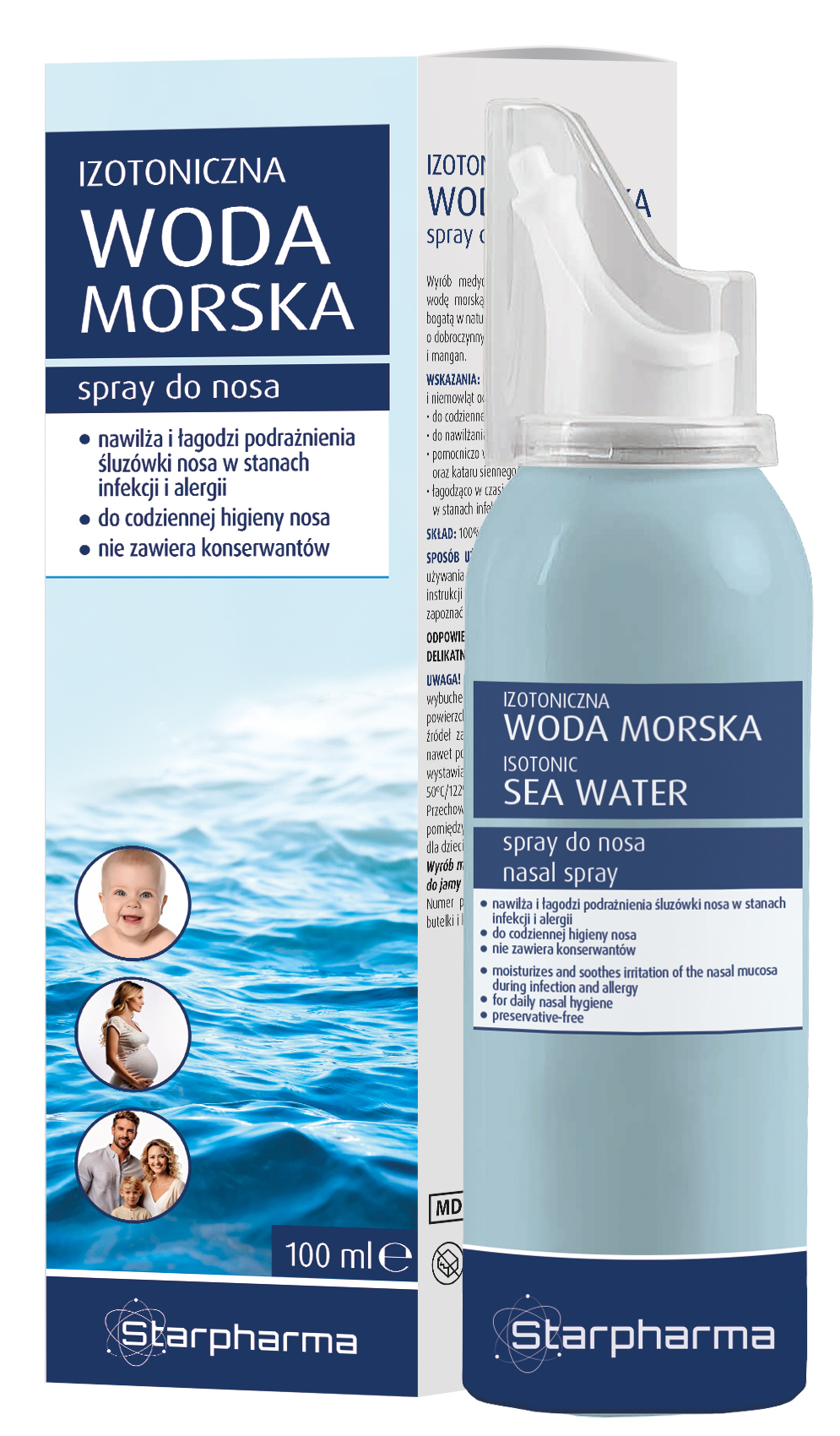 Opinie o Starpharma, Izotoniczna Woda Morska, spray do nosa, 100 ml