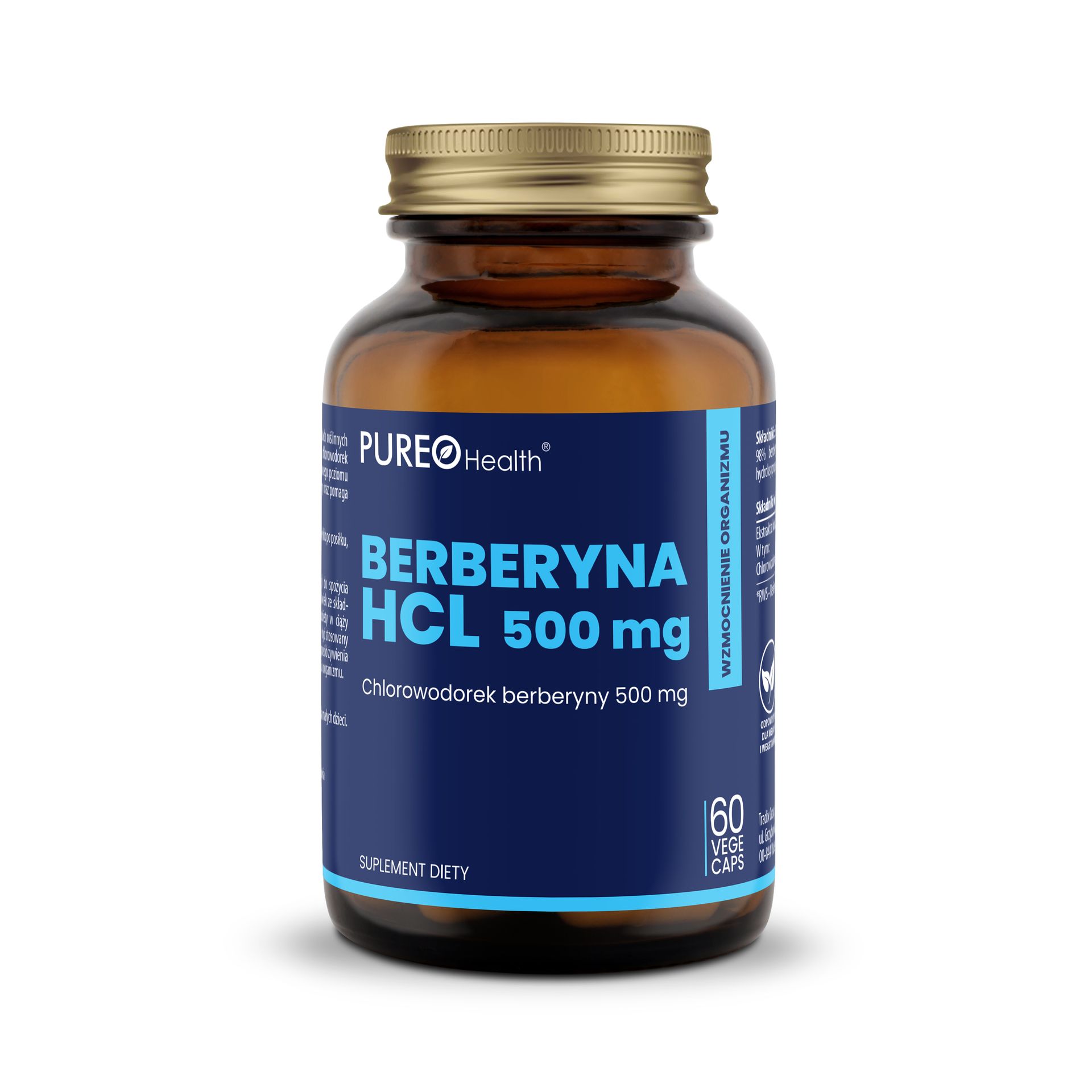 Pureo Health Berberyna HCL 500 mg, kapsułki, 60 sztuk