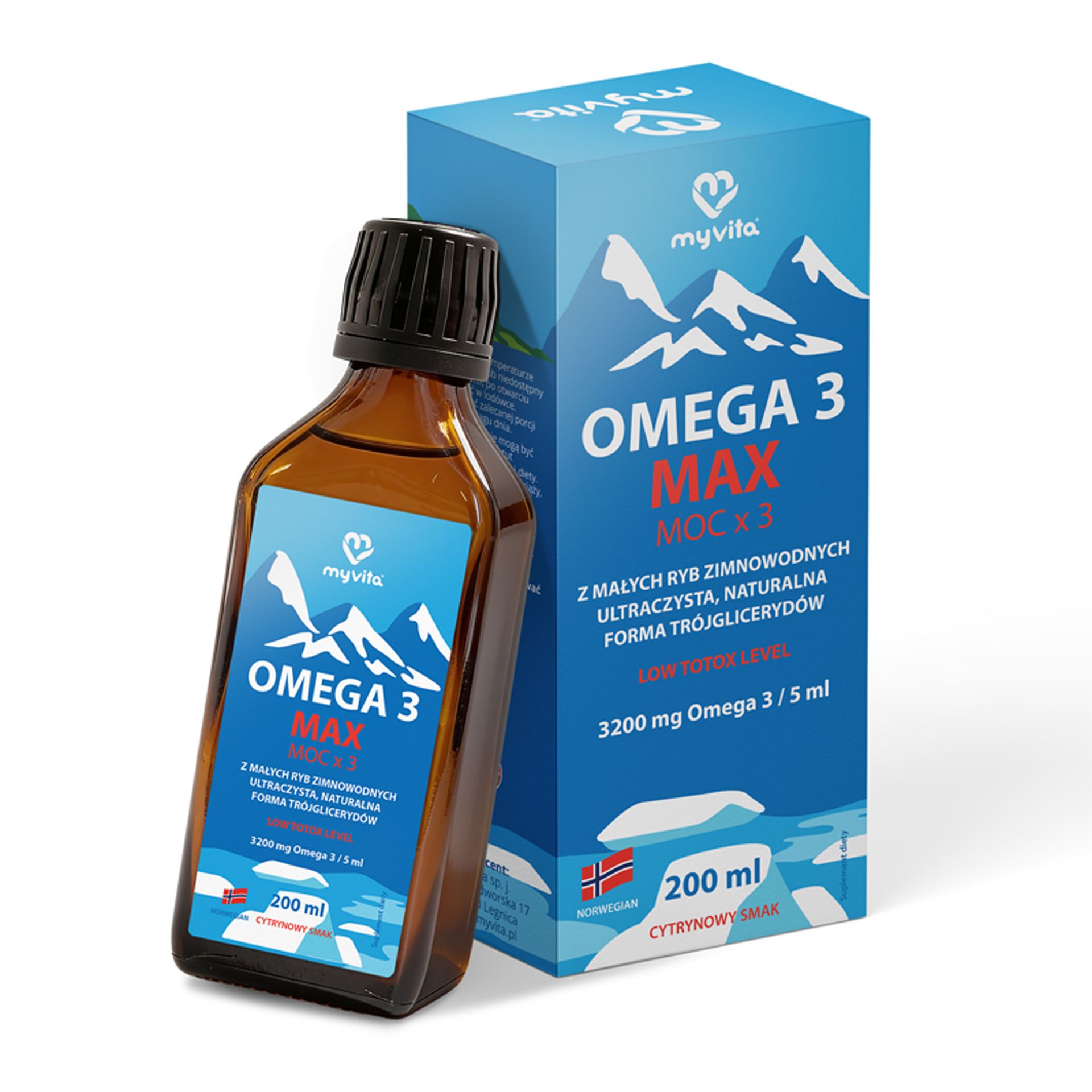 MyVita, Omega 3 Max w płynie, 200 ml