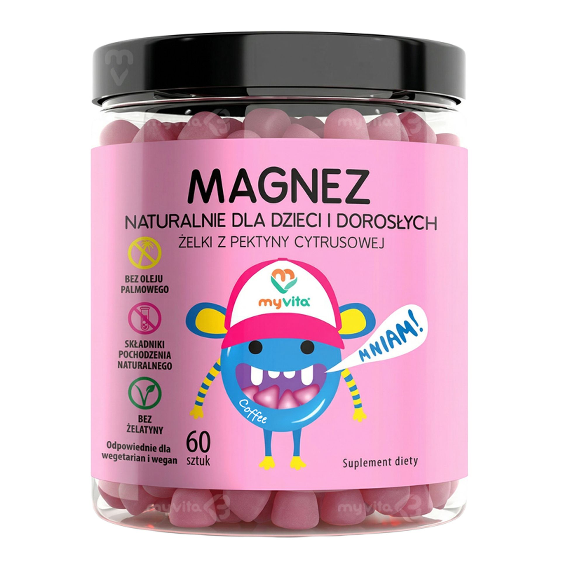 MyVita, Żelki Naturalne Magnez (Dzieci & Dorośli), 60 sztuk