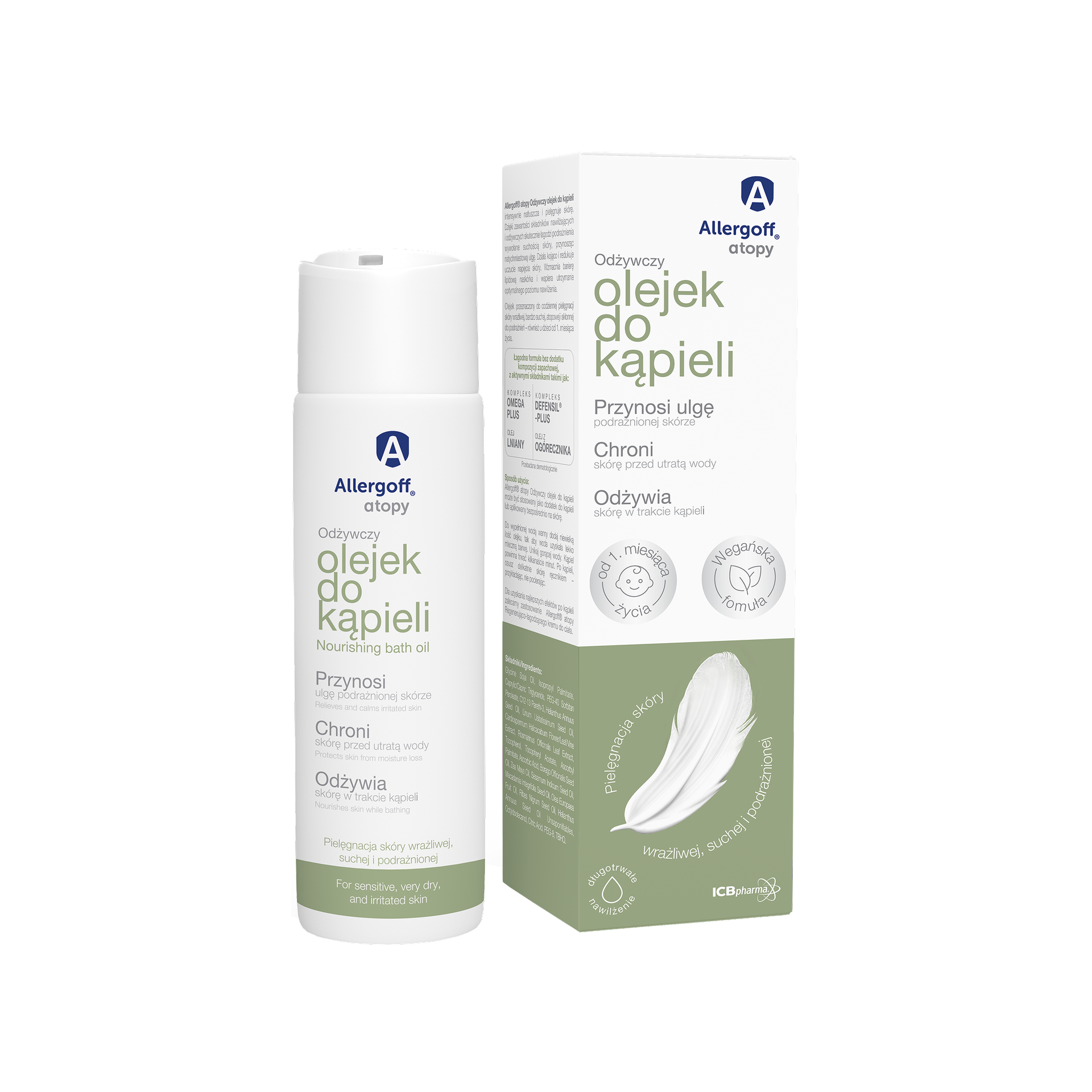 Allergoff atopy, odżywczy olejek do kąpieli, 200 ml
