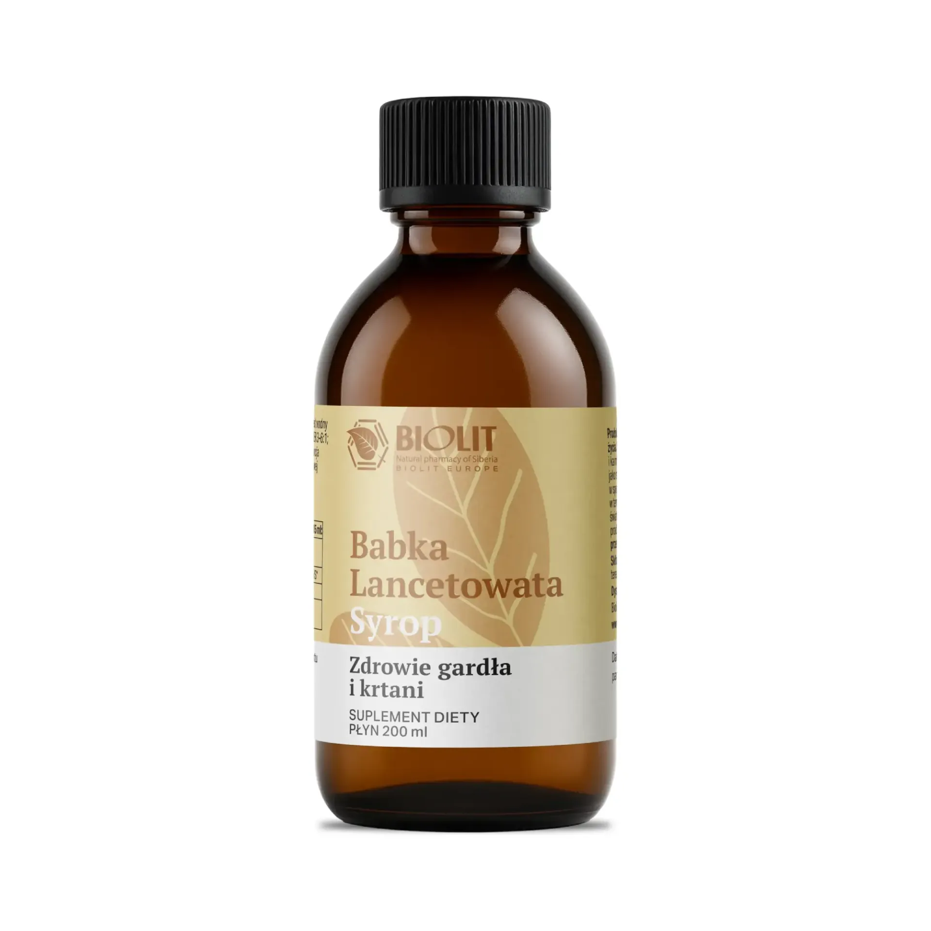 Biolit Syrop z babki lancetowatej, płyn, 200 ml